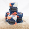 Reitsport Manski Bandagen navy/orange kariert WB