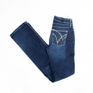 Wrangler Q-Baby Damen Reit-Jeans dunkelblau 3/4 X 34