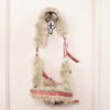 Halfter mit Kunstfell rot/beige WB