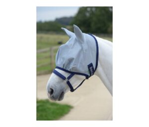Bucas Fliegenmaske Buzz-Off silber/blau L