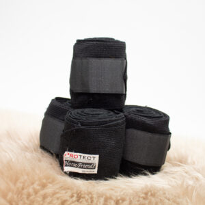Horse-Friends Elastik-Fleece Bandagen schwarz 4er Set WB