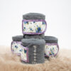 Showmaster Bandagen Blumen grau 4er Set WB
