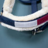 Eskadron Halfter FauxFur navy/rot/weiß COB – Bild 2