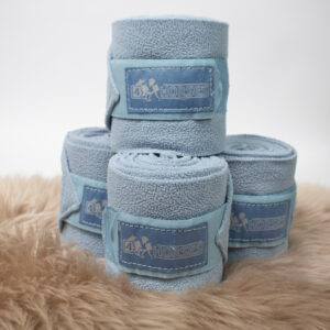 4Horses Bandagen Fleece hellblau 4er Set WB