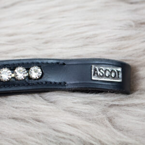 Ascot geschwungener Stirnriemen Classic weiß COB