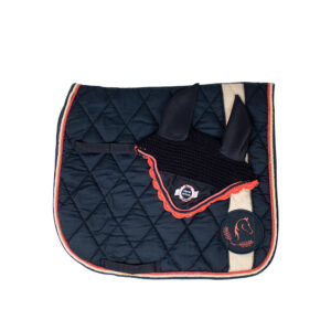 Cheval de Luxe Schabracke navy/pink DR