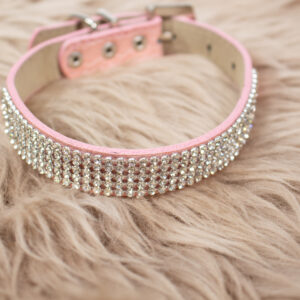 Halsband Glitzer rosa S