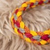 Leine Paracord rot/gelb/grau 200 cm – Bild 3