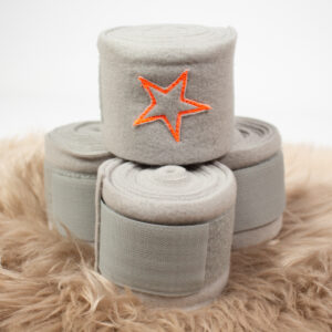 Loesdau Bandagen Neon Star grau/orange Pony