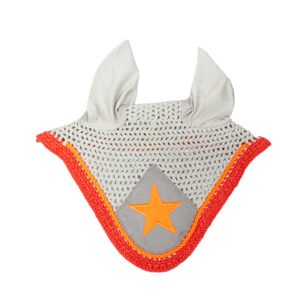 Horse Friends Fliegenohren Neon Star grau/orange Pony