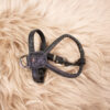 M & P Hundegeschirr schwarz Glitzer XXS