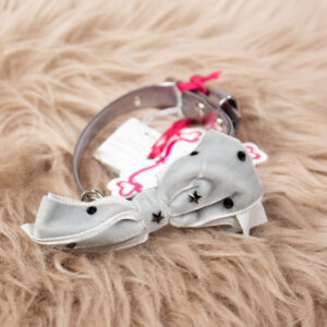 Charlotte’s Dress Halsband Schleife silber 30 cm