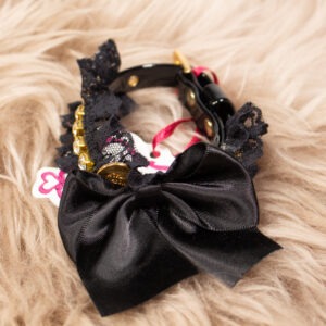 Charlotte’s Dress Halsband Schleife schwarz 25 cm