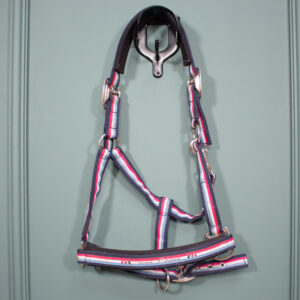 Eskadron Halfter Dornschnalle freshberry/white/skyblue/navy WB
