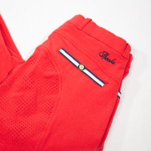 Spooks Reithose mit Silikonvollbesatz rot S