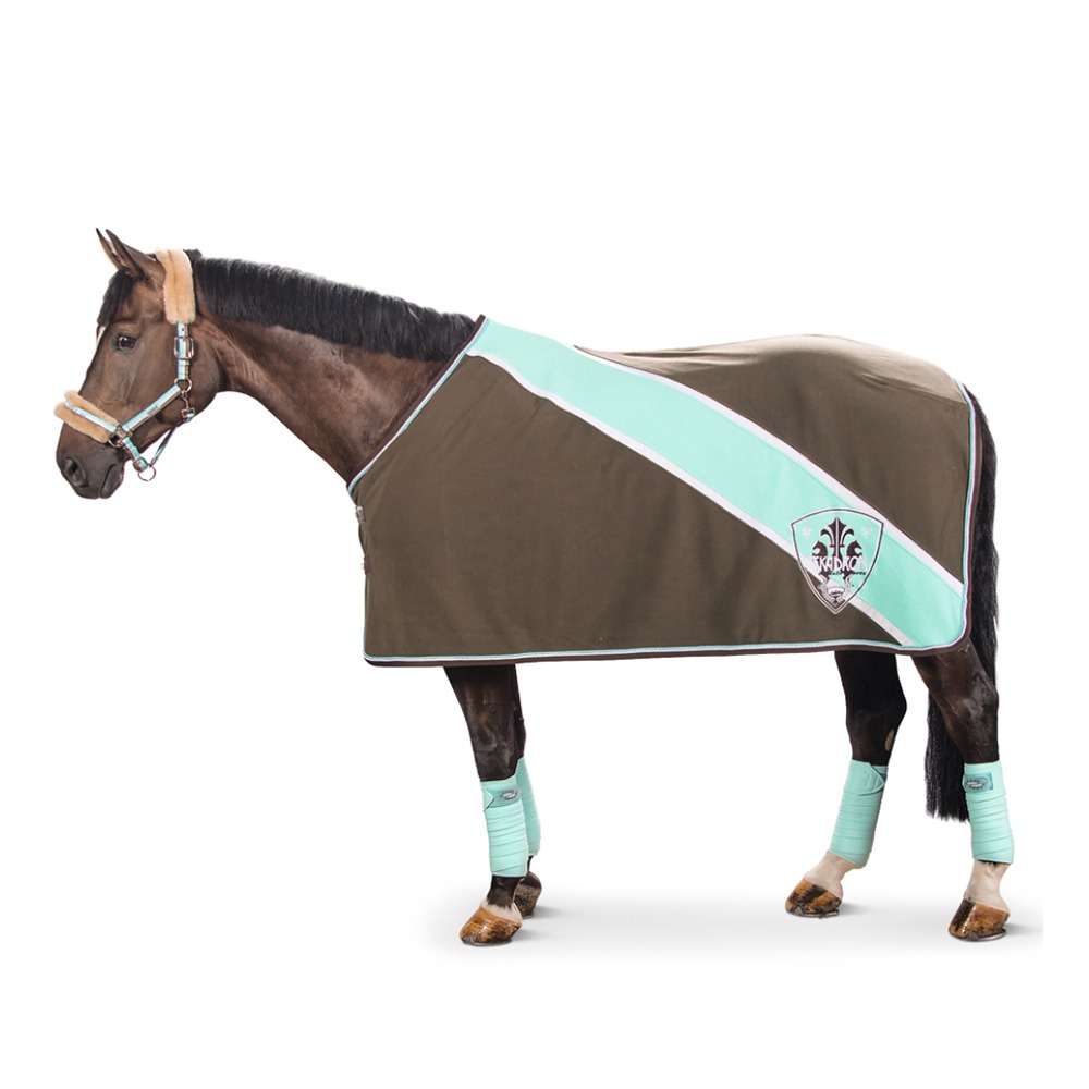 Eskadron Abschwitzdecke Fleece Bicolor lightnougat/iceblue M/135