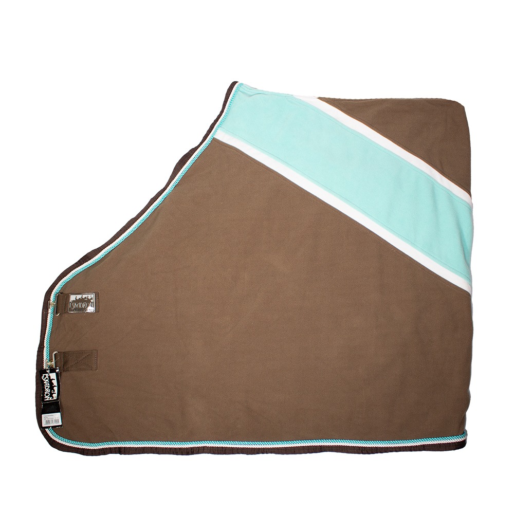 Eskadron Abschwitzdecke Fleece Bicolor lightnougat/iceblue M/135 – Bild 2