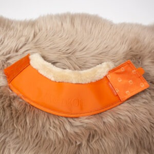 Eskadron Platinum Hufglocken Faux Fur vermillion orange M