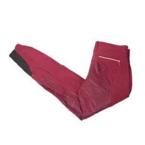 Equiline Reithose mit Silikonvollbesatz rot 40