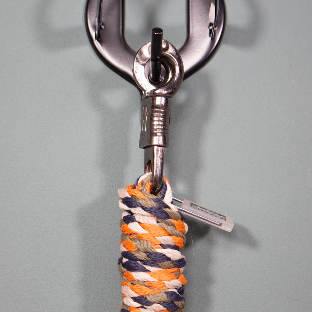 Eskadron Platinum Führstrick mit Panikhaken vermillion orange/martini olive – Bild 2