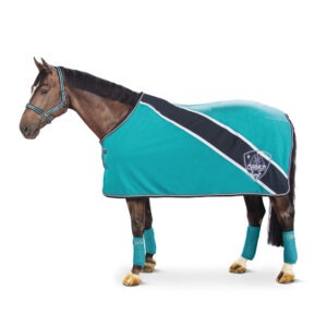 Eskadron Abschwitzdecke Fleece Bicolor capri/navy M/135