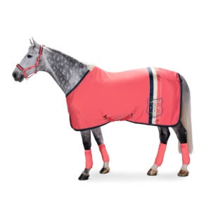 Eskadron Abschwitzdecke Jersey Stripe fusion coral L/145