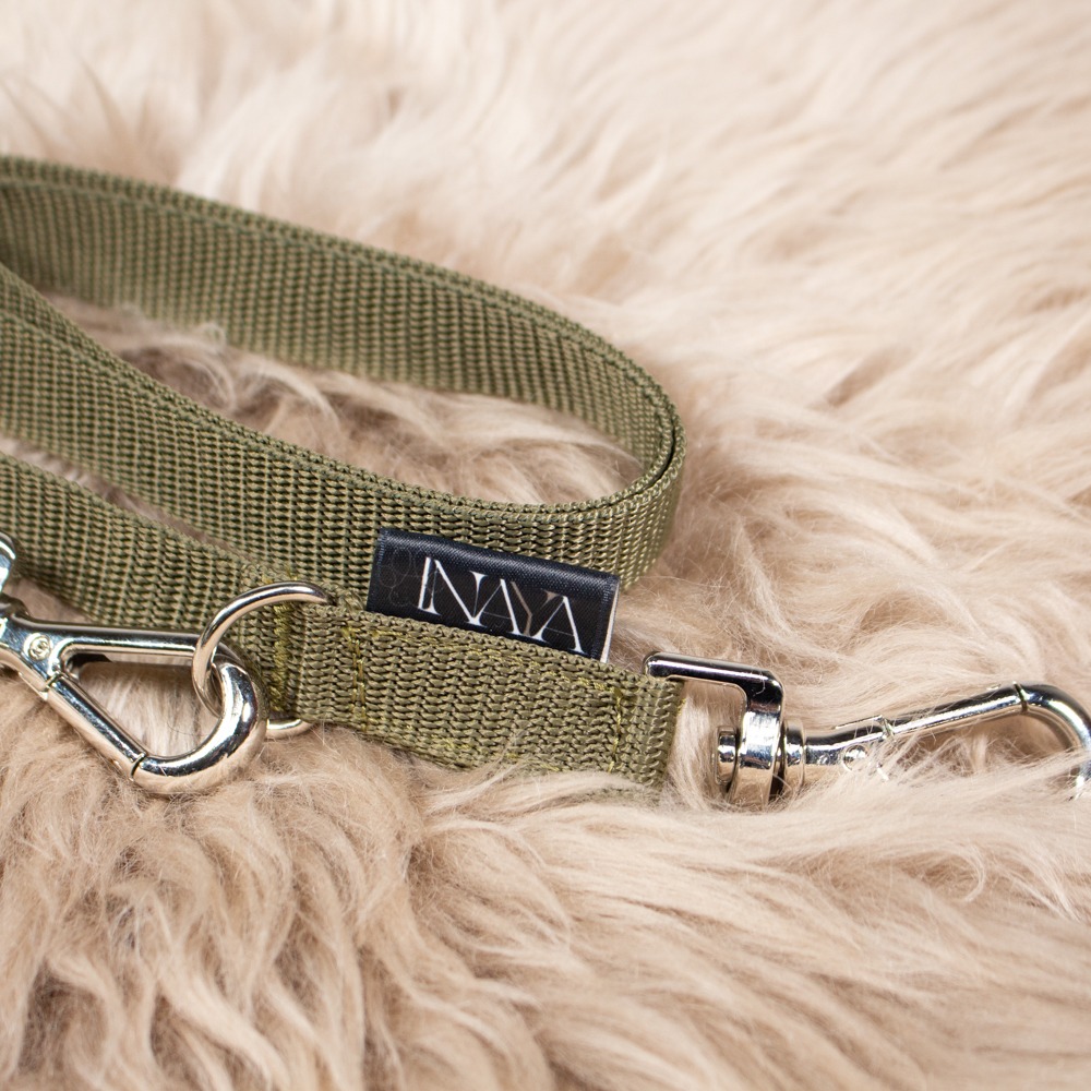 Inaya Hundeleine olive – Bild 2
