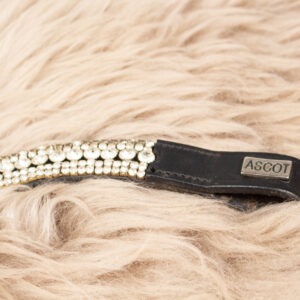 Ascot geschwungener Stirnriemen schwarz WB