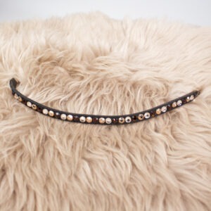 Magic Tack Stirnriemen Bling Swing braun/weiß