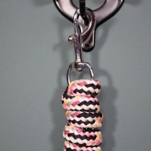 Führstrick mit Karabiner rosa
