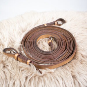 Langzügel Leder braun WB