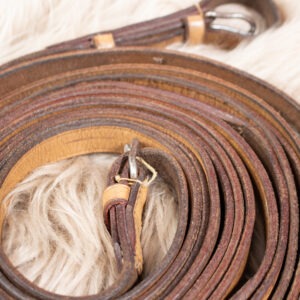 Langzügel Leder braun WB