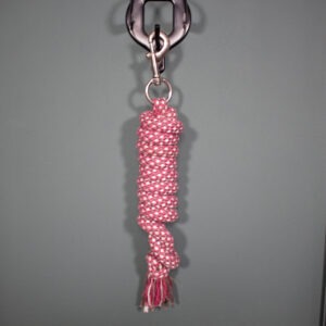 Führstrick mit Karabiner rosa