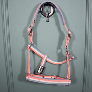 Eskadron Halfter Doublepin steel blue/greige/coral blossom WB