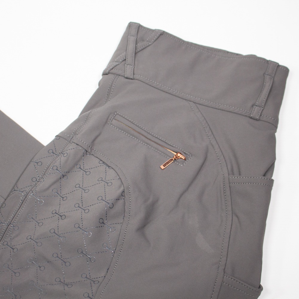 Felix Bühler Reithose mit Silikonvollbesatz grau M – Bild 2