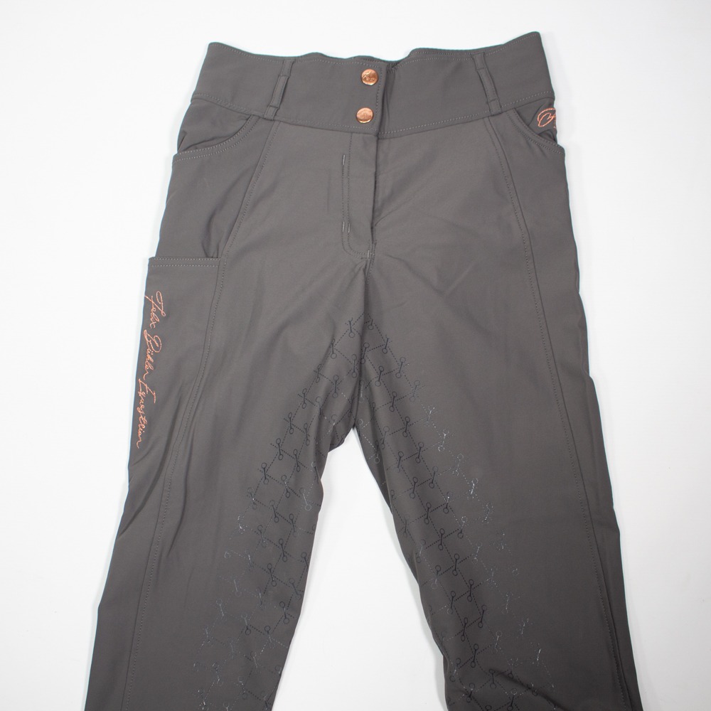 Felix Bühler Reithose mit Silikonvollbesatz grau M – Bild 3