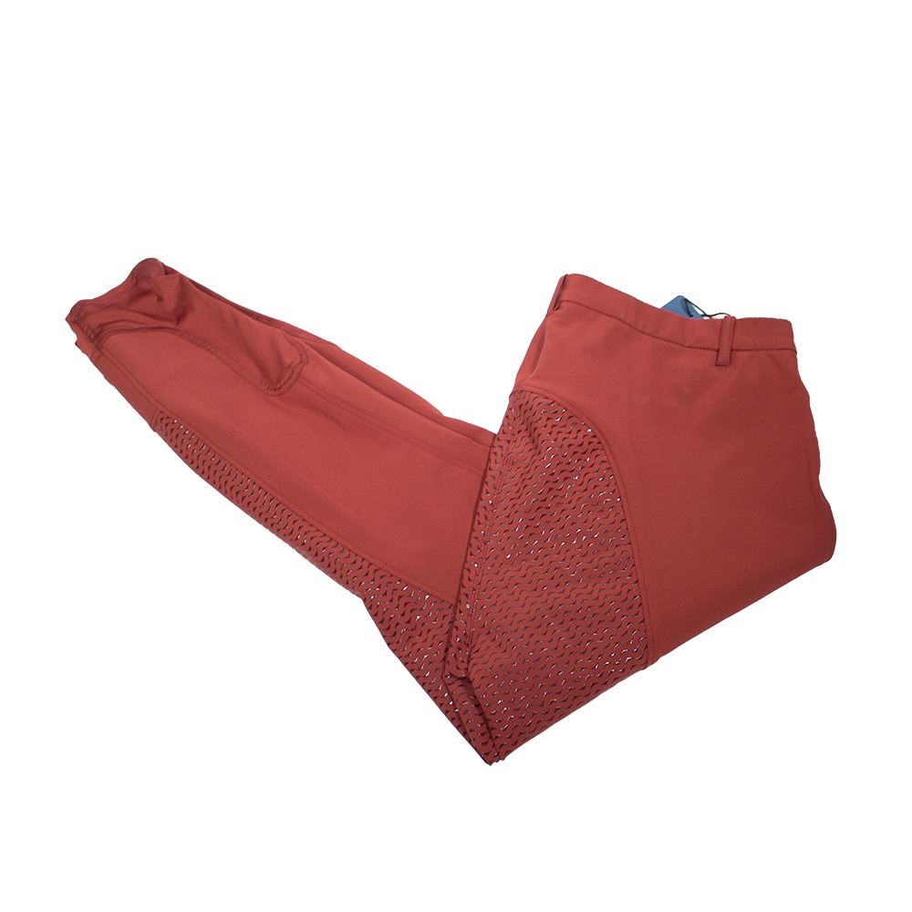 ELT Reithose mit Silikonvollbesatz Micro Sport Pro rot 3XL
