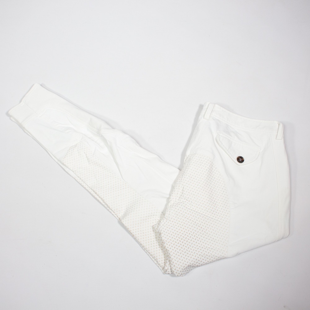 Euro Star Reithose mit Silikonvollbesatz weiß M