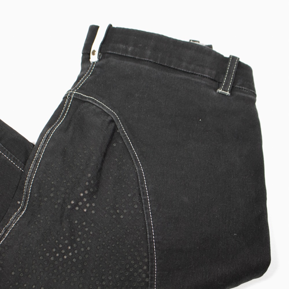 Kantrie Jeans Reithose mit Silikonvollbesatz schwarz 36 – Bild 2