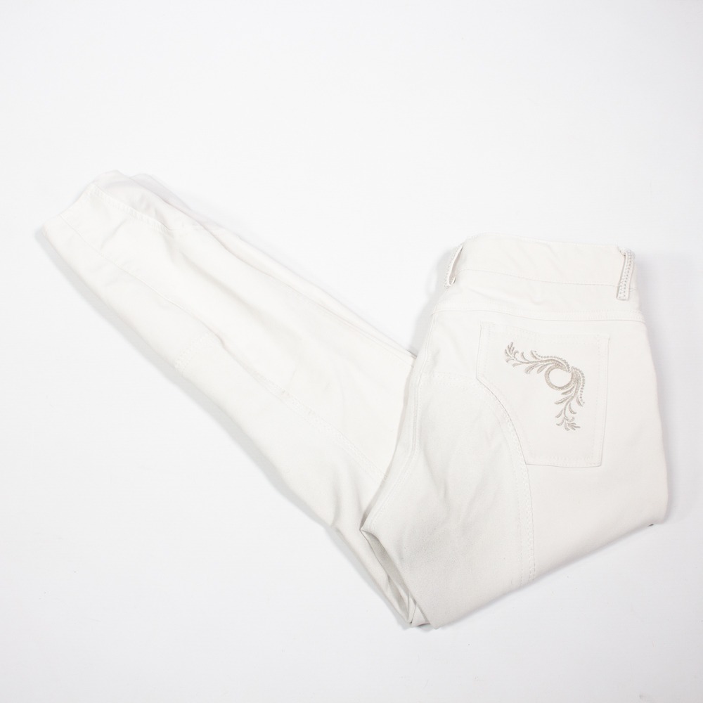 BR Reithose mit Vollbesatz weiß 164