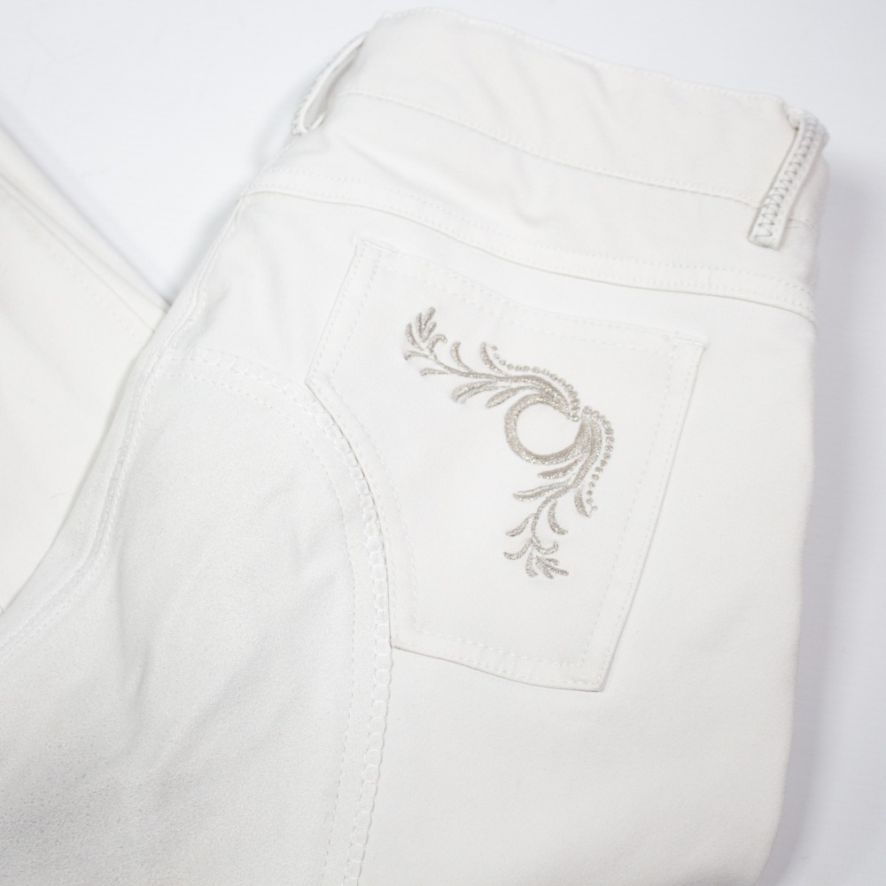 BR Reithose mit Vollbesatz weiß 164 – Bild 2