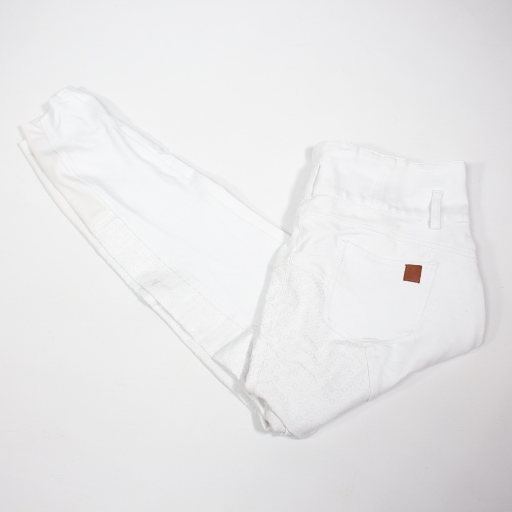 Horze Reithose mit Silikonvollbesatz weiß XXL