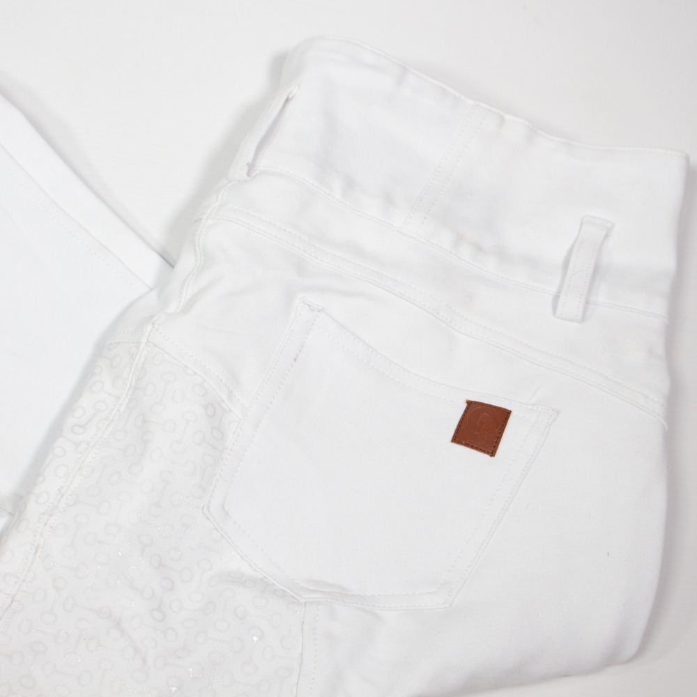 Horze Reithose mit Silikonvollbesatz weiß XXL – Bild 2