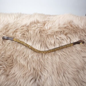 JFF geschwungener Stirnriemen braun WB