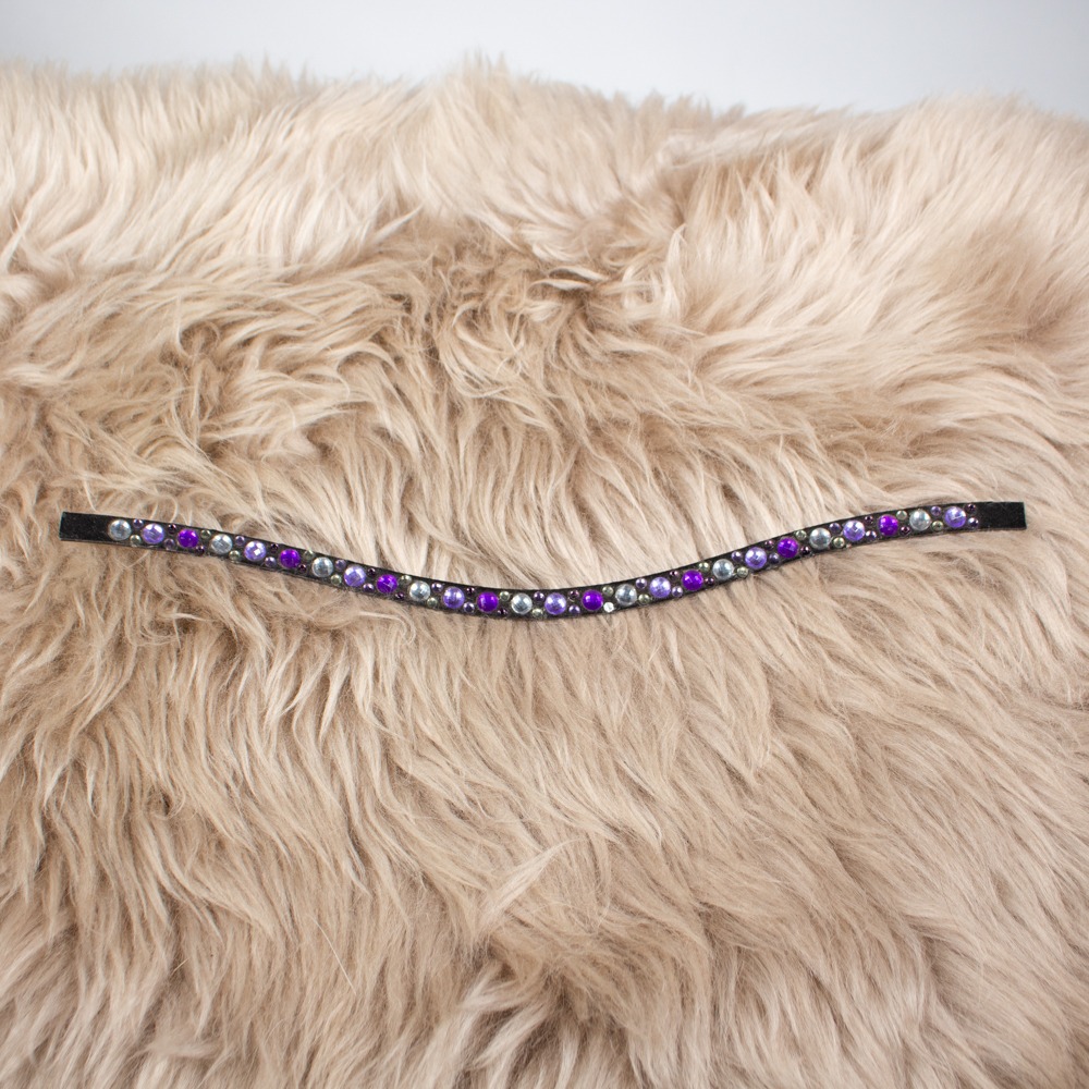 Stirnriemen Inlay lila Pony