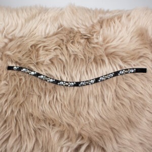 Stirnriemen Inlay schwarz/weiß Pony