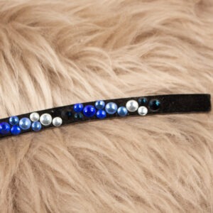 Stirnriemen Inlay blau Pony
