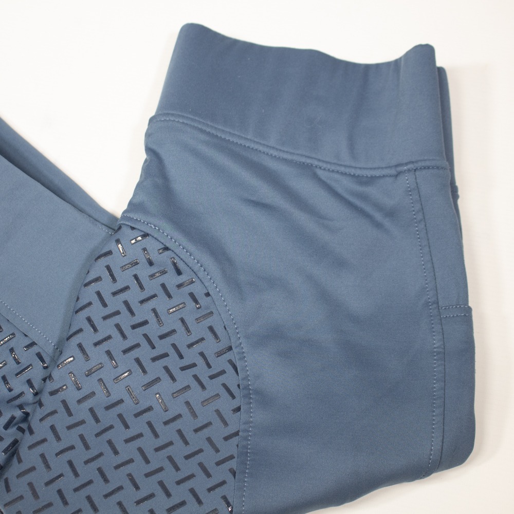 Riderschoice Reitleggings mit Silikonvollbesatz Classic Design blau XL – Bild 2