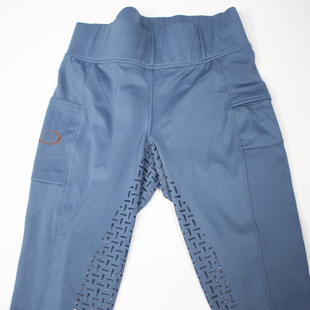 Riderschoice Reitleggings mit Silikonvollbesatz Classic Design blau XL – Bild 3