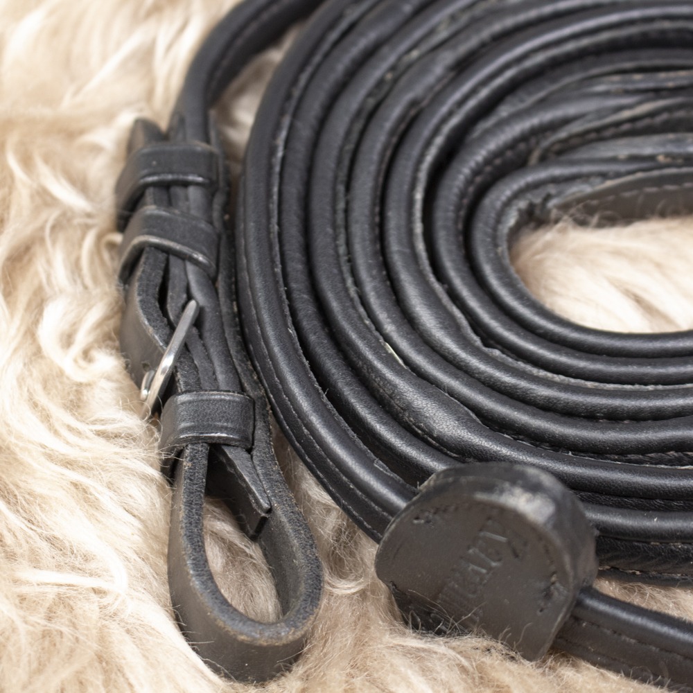 Kavalkade Zügel Leder schwarz WB – Bild 2